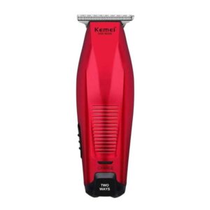 Kemei Professional Hair Clipper Cordless 0mm Baldheaded Hair Beard Trimmer Red Color Precision Hair Cutter Haircut Machine