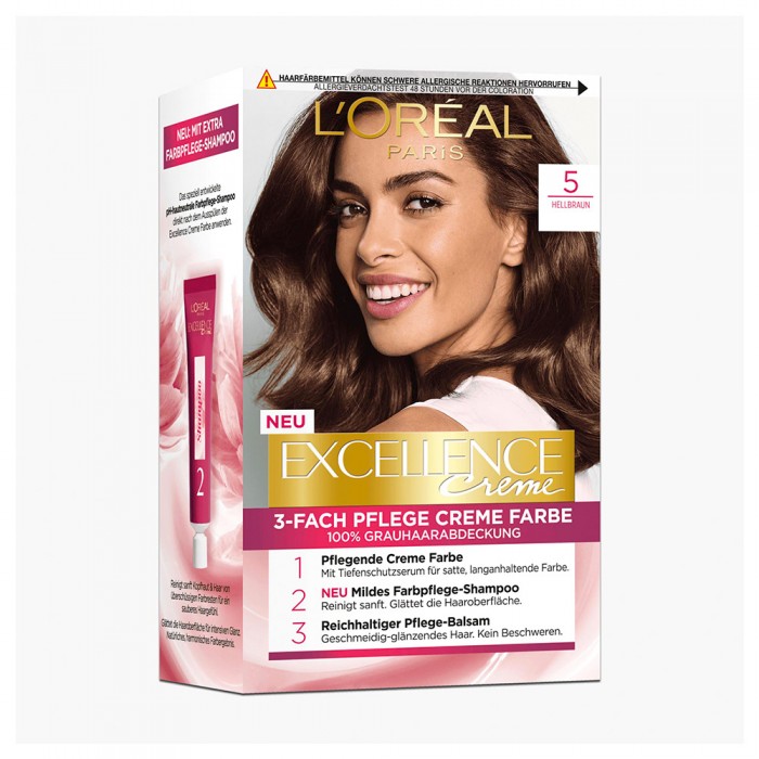 L'Oreal Hair Color Excellence Creme - 5 Light Brown