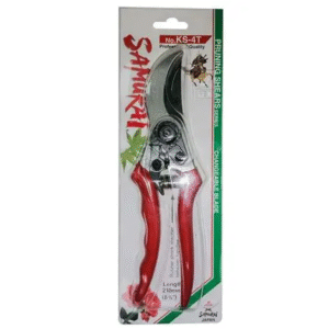 Samurai KS-4 Pruning Shear – High-Precision Bypass Garden Pruner, Ergonomic Grip, Made in Japan